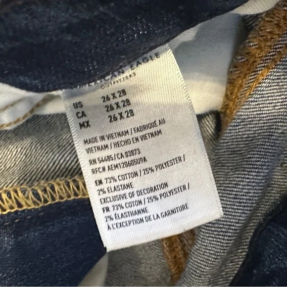 American Eagle Men's Size 26 x 28 Athletic Fit Jeans - Picture 5 of 5